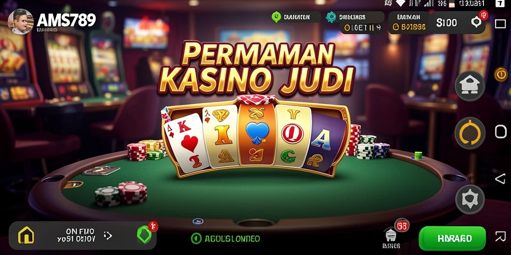 Tampilan gameplay menarik di aplikasi Kasino AMS789.