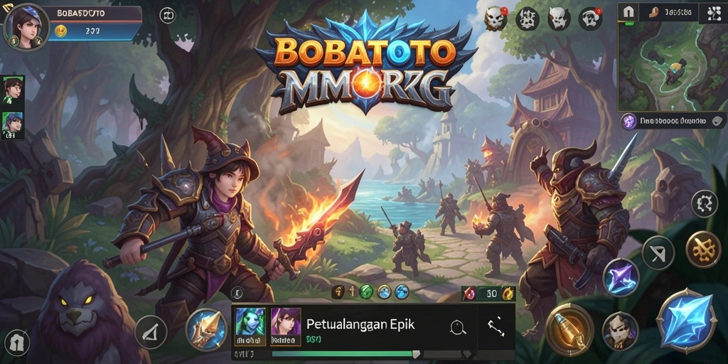 Screenshot dari gameplay BOBATOTO yang menunjukkan aksi seru dalam pertempuran.