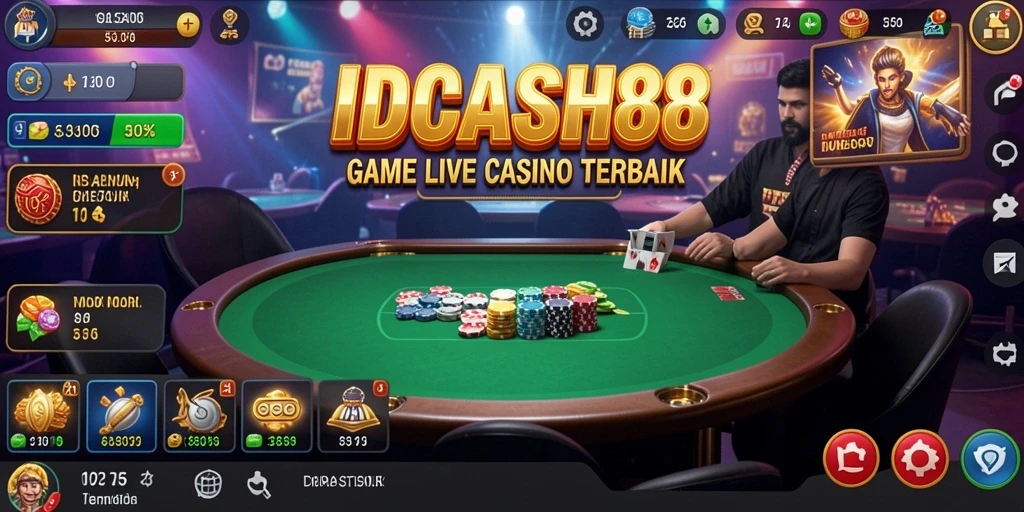 Tampilan gameplay Live Casino yang mendebarkan dan interaktif.