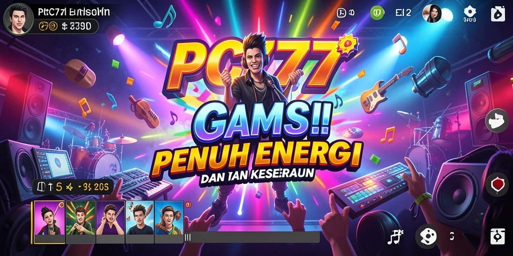 Tampilan gameplay seru di PC777 dengan berbagai pilihan musik.