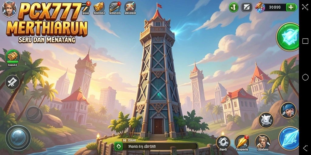 Gameplay seru menara pertahanan di PCX777.