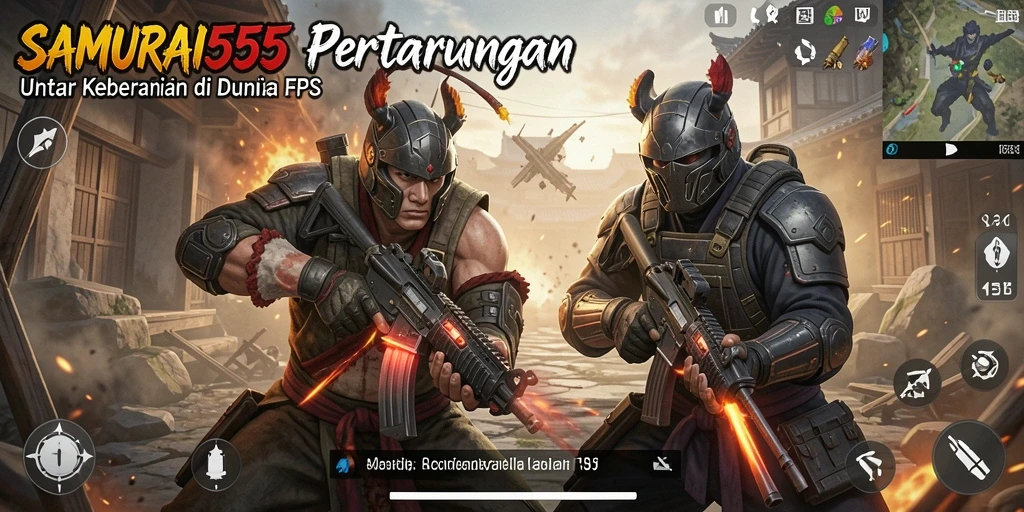 Gameplay menegangkan dalam <strong>SAMURAI555</strong> yang penuh aksi FPS.