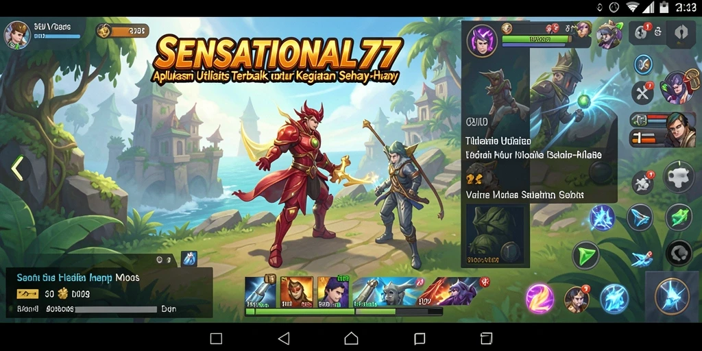 Tampilan antarmuka SENSATIONAL77 yang menarik dan fungsional.