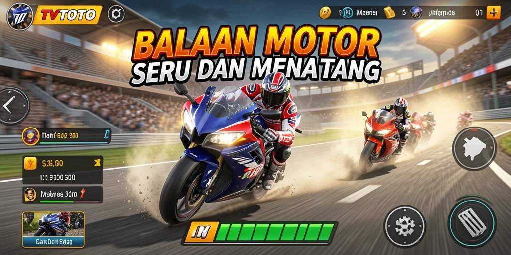 Tampilan mendebarkan dari balapan motor di TVTOTO.