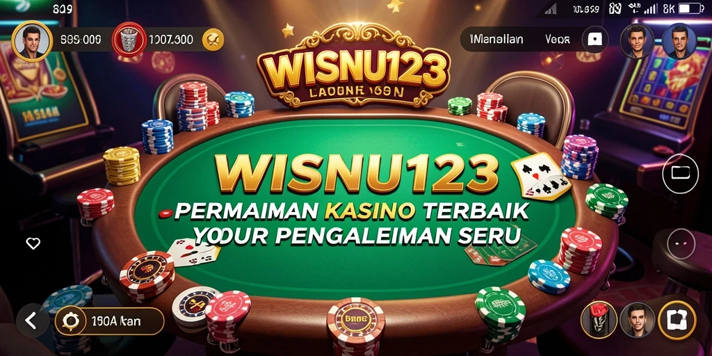 Tampilan gameplay mendebarkan dari WISNU123 yang menunjukkan suasana Kasino.