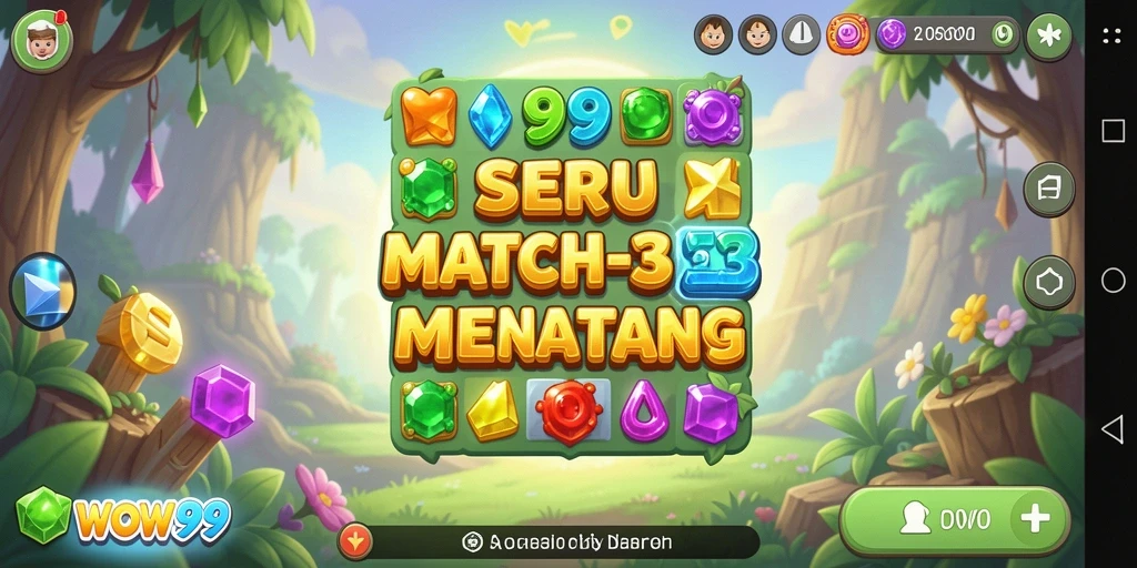 Tampilan gameplay menarik dari WOW99 dengan elemen warna-warni.